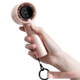 Mini wiatrak wentylator dmuchawa przenośna - 3600mAh - różowy