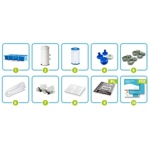 Basen stelażowy 450x220x84cm 10w1 Intex 28274