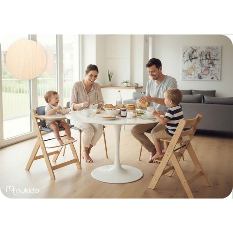 Drewniane krzesełko do karmienia Nukido Nelo
