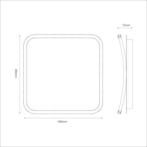 Lampa sufitowa CALI square 30W LED