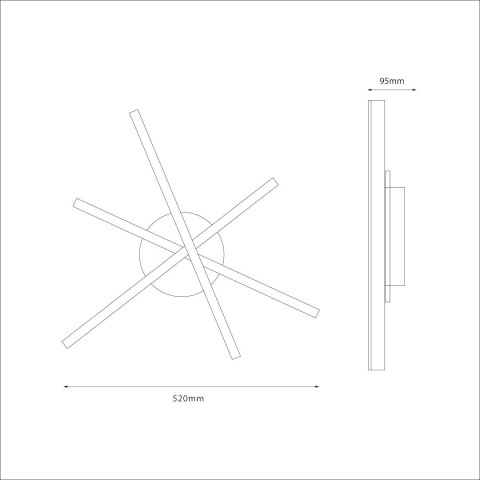 Lampa sufitowa STICK 12W LED