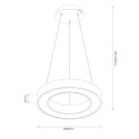 Lampa wisząca Union Czarny 40W LED 3000-4000-6000K
