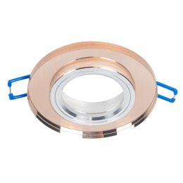 Oczko sufitowe szklane OKRĄGŁE. Kolor: BURSZTYN