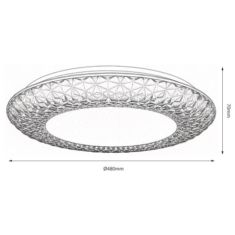 Plafon ROX 34W LED Ø480