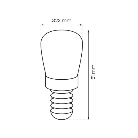 Żarówka LED 1,5W ST22 E14 4000K Do Lodówek