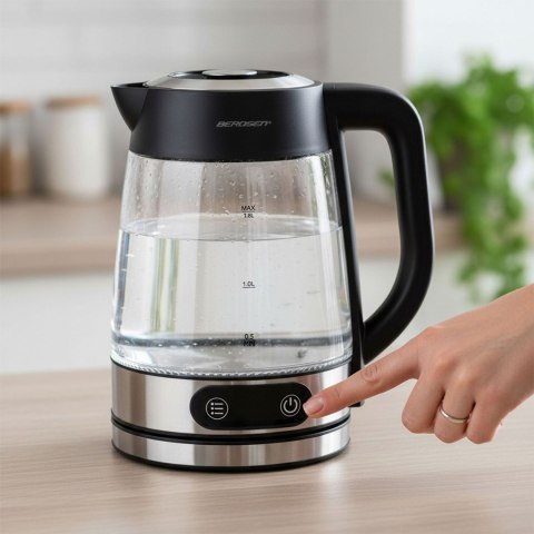 Czajnik elektryczny szklany z regulacją temperatury 1,8l 2200W Berdsen BD-715