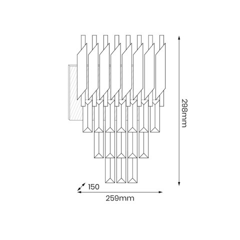 Kinkiet Cristal 2xE14