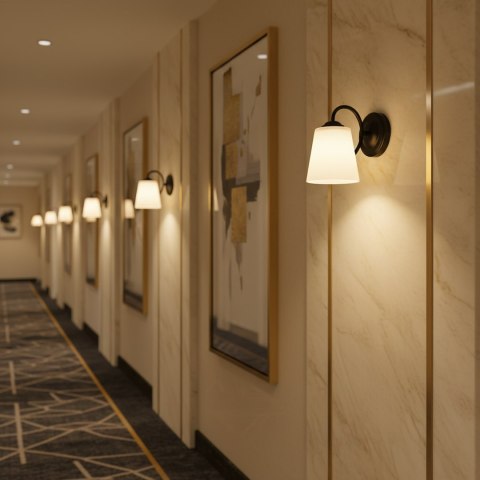 Kinkiet Pafos Black 1xE27