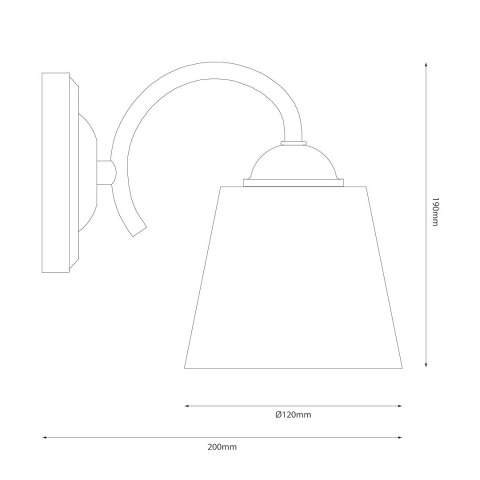 Kinkiet Pafos Black 1xE27
