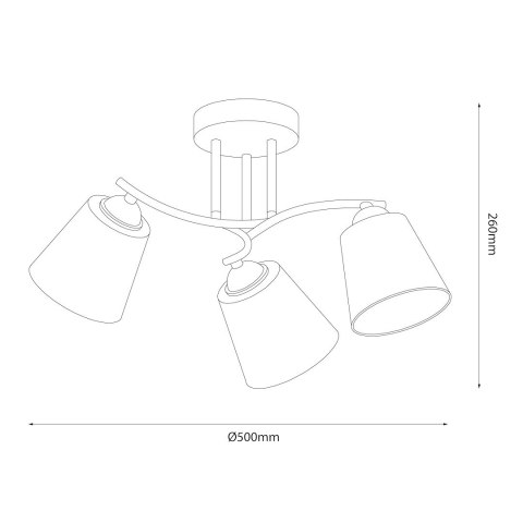Lampa sufitowa Pafos 3xE27