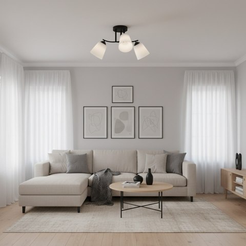 Lampa sufitowa Pafos Black 3xE27