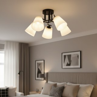 Lampa sufitowa Pafos Black 5xE27