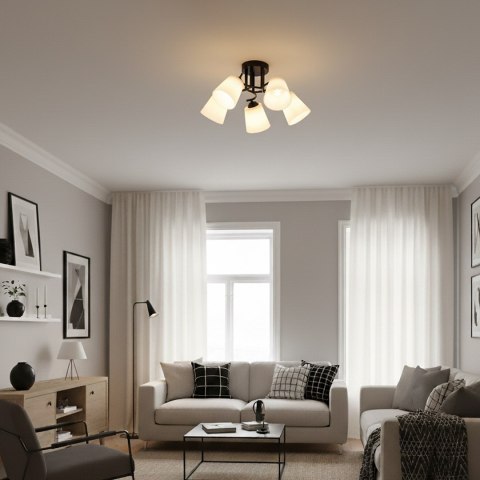 Lampa sufitowa Pafos Black 5xE27