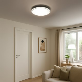Plafon Liria 3xE27 fi 39cm Czarny