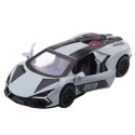 Samochód Wyścigowy Sportowy Metalowy Napęd Otwierane Drzwi Szary 1:32