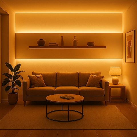 Taśma COB 5W/460lm/320/m 3000K IP20 12V 30m