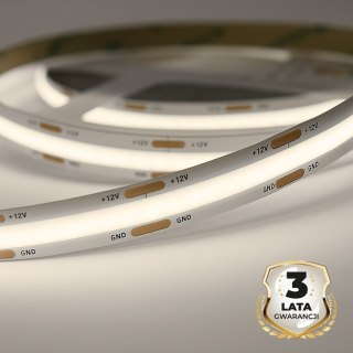 Taśma COB 5W/460lm/320/m 4000K IP20 12V 30m