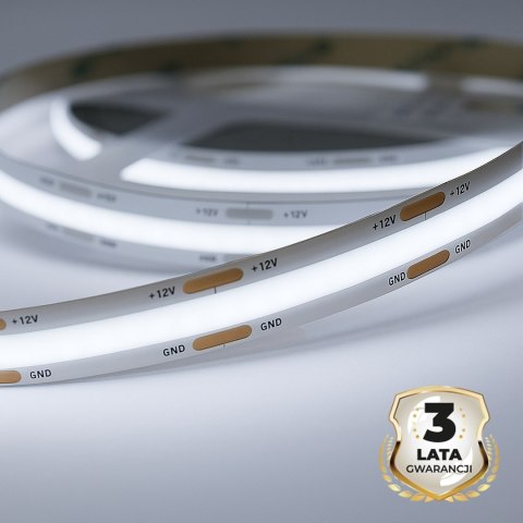 Taśma COB 5W/460lm/320/m 6500K IP20 12V 30m