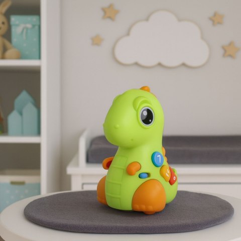 Zabawka Interaktywna Dla Malucha Dinozaur Na Kółkach Światła Dźwięki