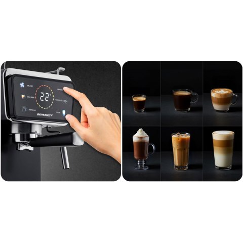 Ekspres do kawy kolbowy 20 bar Berdsen BD-771 czarny