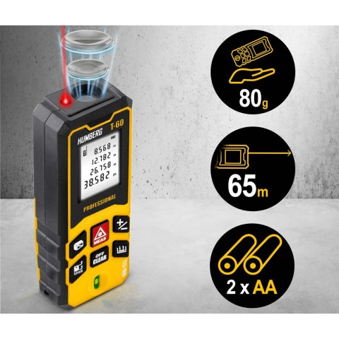 Dalmierz laserowy 60 m Humberg HM-173