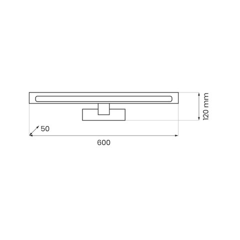 Kinkiet Klimt chrom 12W 60cm