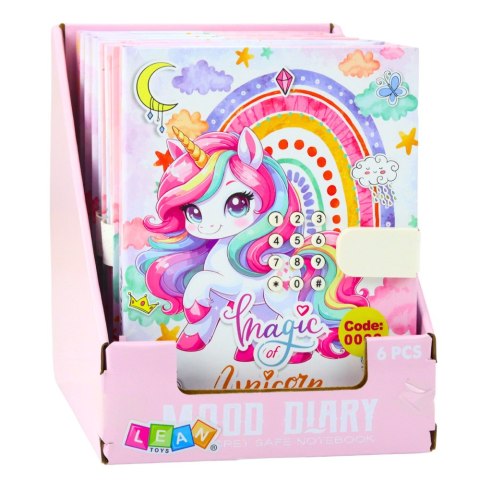 Uroczy Pamiętnik Notatnik Na Kod Jednorożec Melodie Kolorowe Strony