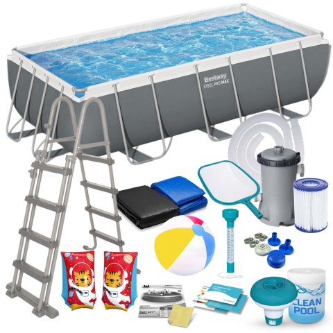 Basen ogrodowy stelażowy 404 x 201 x 100 cm 18w1 Bestway 56441