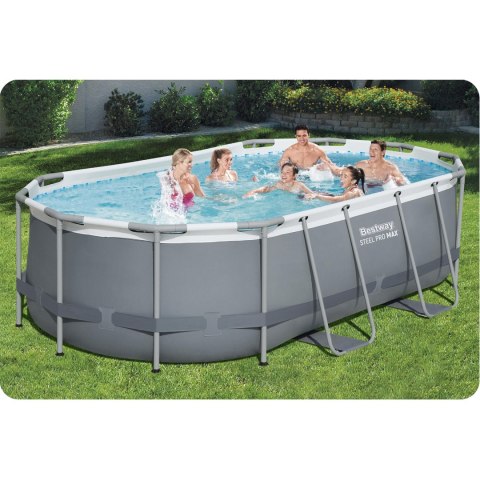 Basen ogrodowy stelażowy 427 x 250 x 100 cm 11w1 Bestway 56620