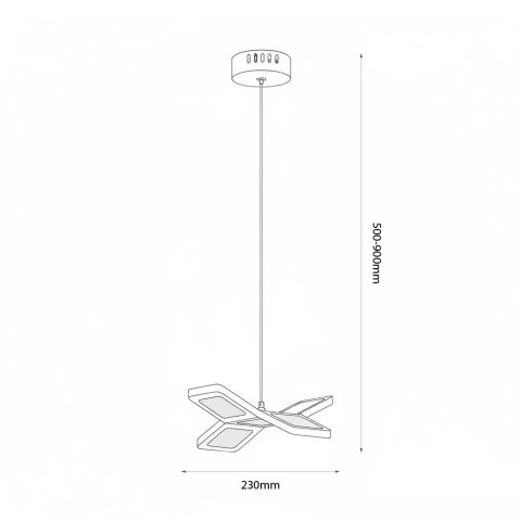LAMPA WISZĄCA PIXELS 25W LED