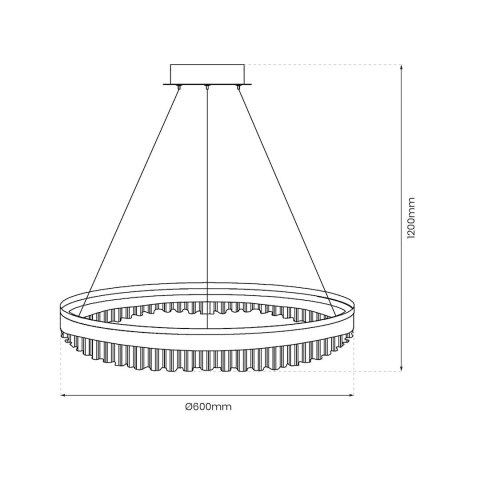 Lampa wisząca PRECIOSA 52W LED
