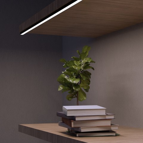 Profil LED natynkowy NT zestaw z kloszem mlecznym Czarny 2m