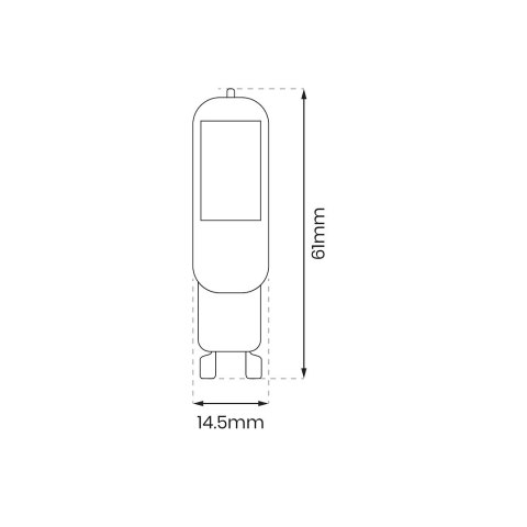 Żarówka COB LED 2W G9 3000K