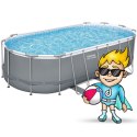 Basen ogrodowy stelażowy 549 x 274 x 122 cm 17w1 Bestway 56710