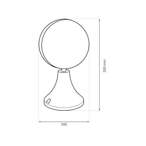 Lampa ogrodowa stołowa CIRCULO 1xE27