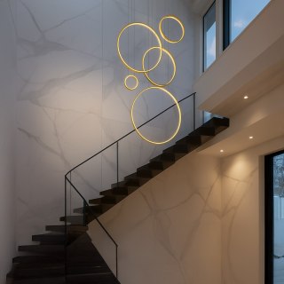 Lampa wisząca Saturno Gold 100W LED mezzanine