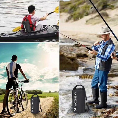 Worek torba wodoodporna outdoor na kajak SUP 10l - czarny