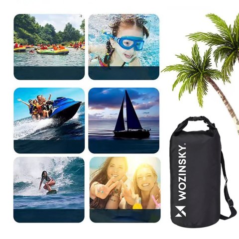 Worek torba wodoodporna outdoor na kajak SUP 10l - czarny