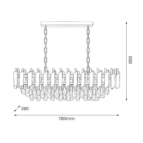 Żyrandol CRISTAL 10xE14
