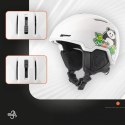 Kask narciarski snowboardowy z nausznikami dla dzieci rozmiar M - biały panda