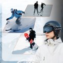 Kask narciarski snowboardowy z nausznikami rozmiar L - czarny