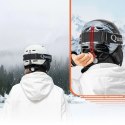 Kask narciarski snowboardowy z nausznikami rozmiar M - biały