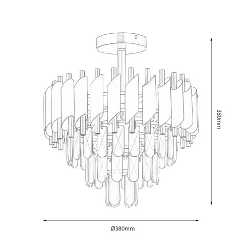 Lampa sufitowa Cristal 5xE14