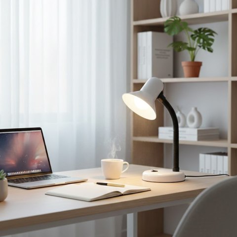 Lampka biurkowa Mentor Biały 1xE27