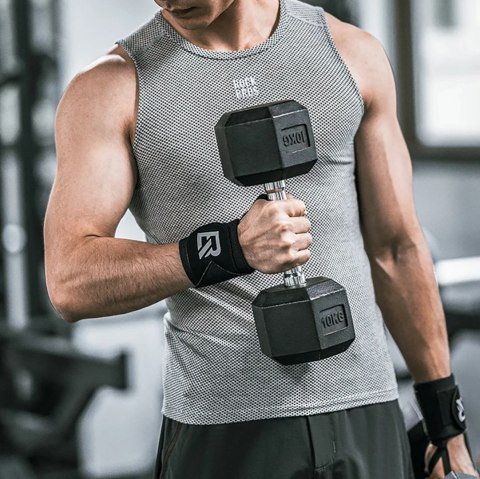 Opaska sportowa stabilizująca na nadgarstek czarna - 2 szt.