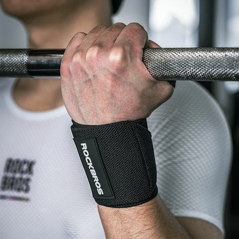 Opaska sportowa stabilizująca na nadgarstek czarna - 2 szt.