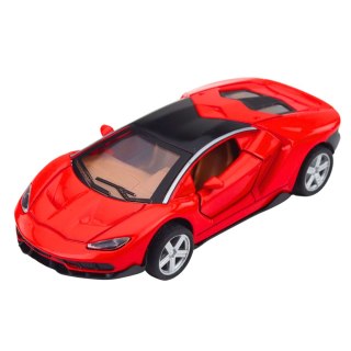 Samochód Sportowy Metalowy Napęd Światła Dźwięki Czerwony 1:32