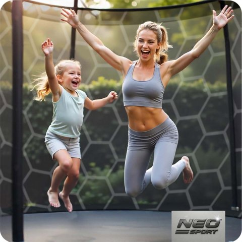 Trampolina ogrodowa 10ft/312cm z siatką wewnętrzną i drabinką Neo-Sport