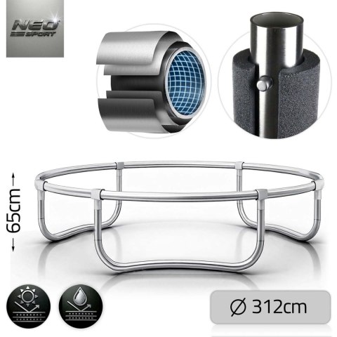 Trampolina ogrodowa 10ft/312cm z siatką wewnętrzną i drabinką Neo-Sport