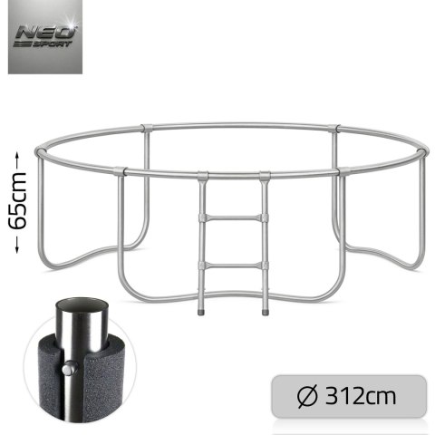 Trampolina ogrodowa 10ft/312cm z siatką zewnętrzną i drabinką Neo-Sport